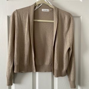 NWOT Calvin Klein Women’s Gold Cardigan